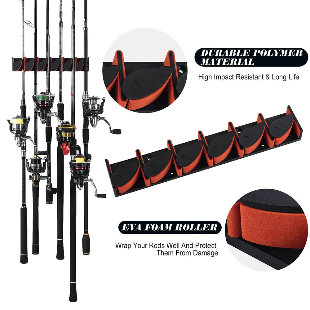 Fishing Rod Rack Fishing Pole Holder for Garage