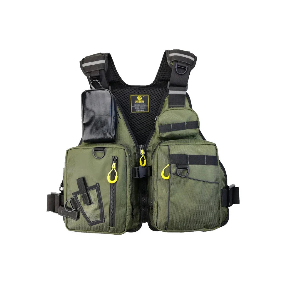 Multi-functional life jacket vest for outdoor fishing