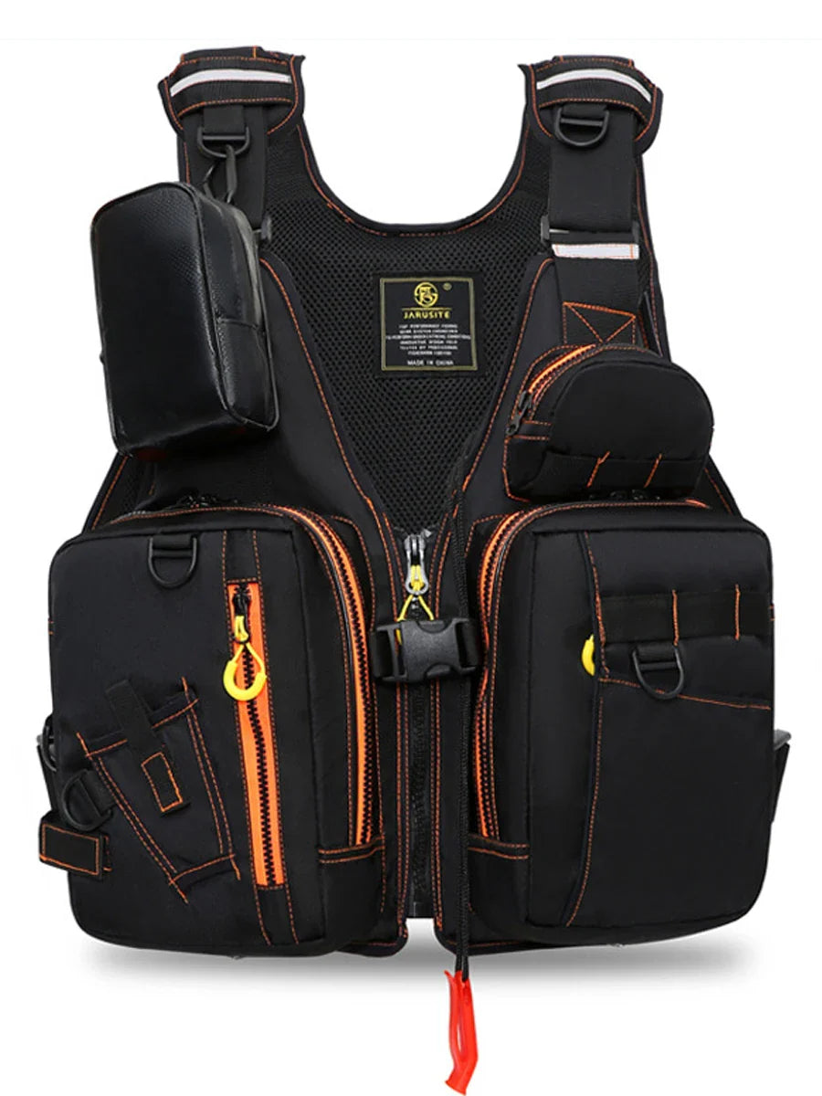 Multi-functional life jacket vest for outdoor fishing