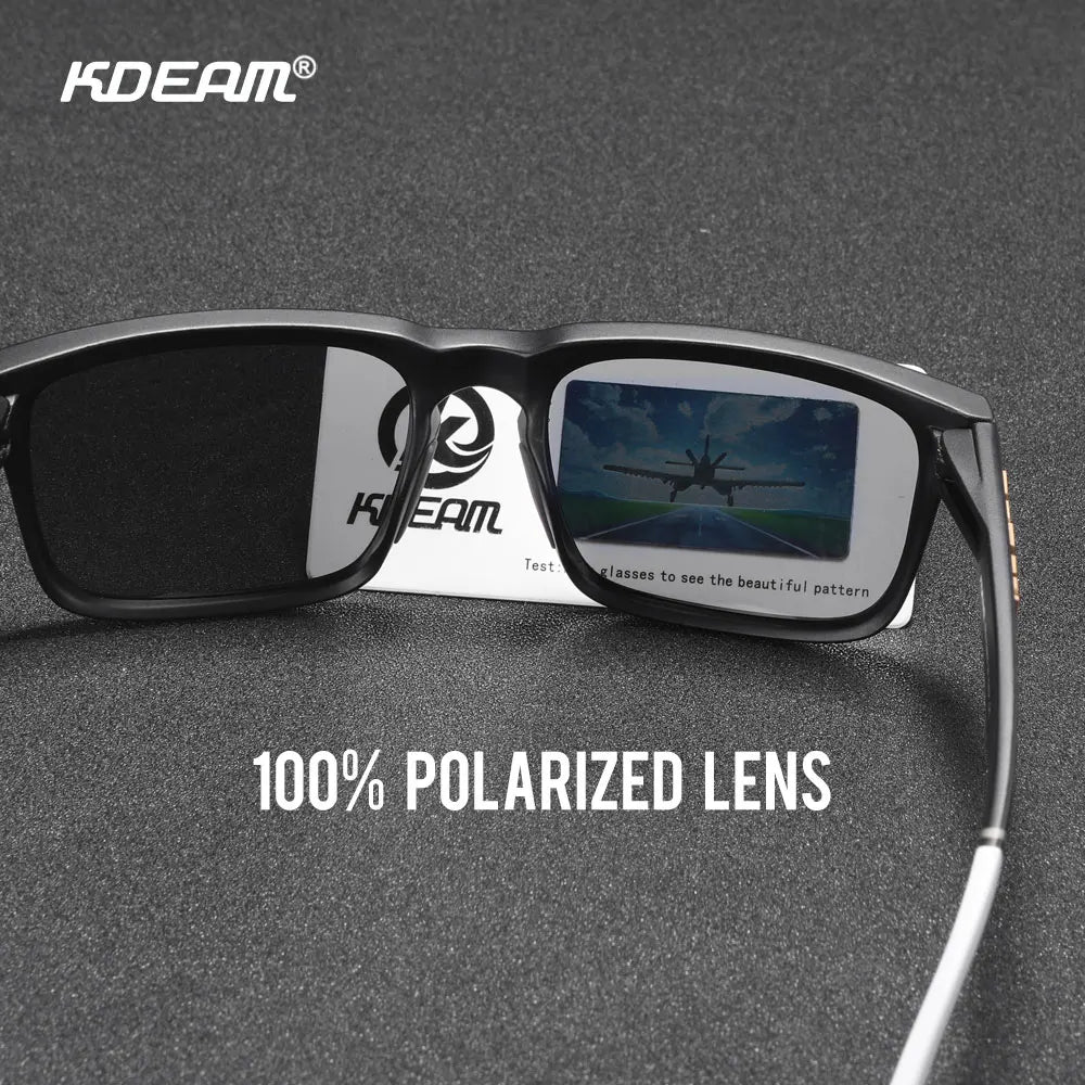 Men/ Women Polarized Sunglasses Square Casual With Zipper Case