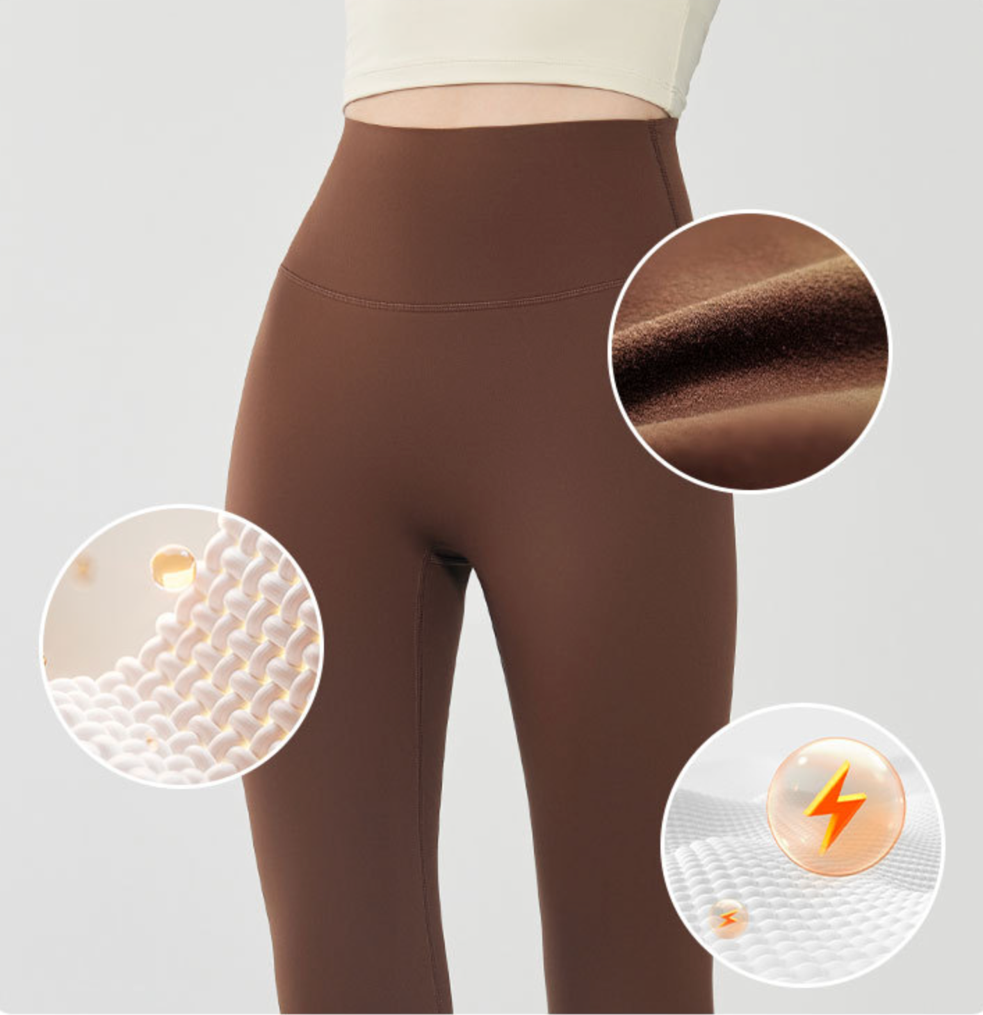 Women Soft Fleece Lined High Waisted Tights Thermal Warm Winter Yoga Pants