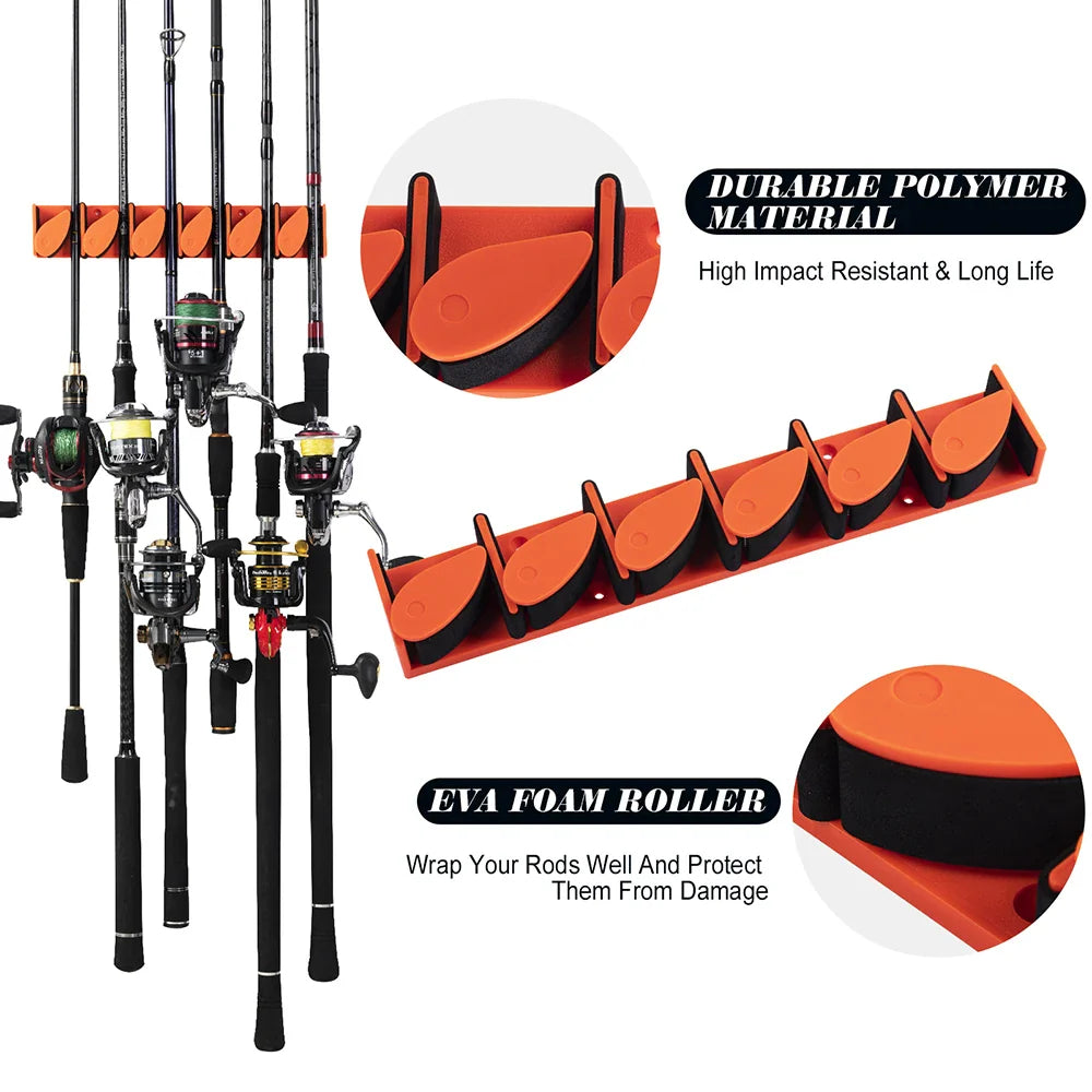 Fishing Rod Rack Fishing Pole Holder for Garage