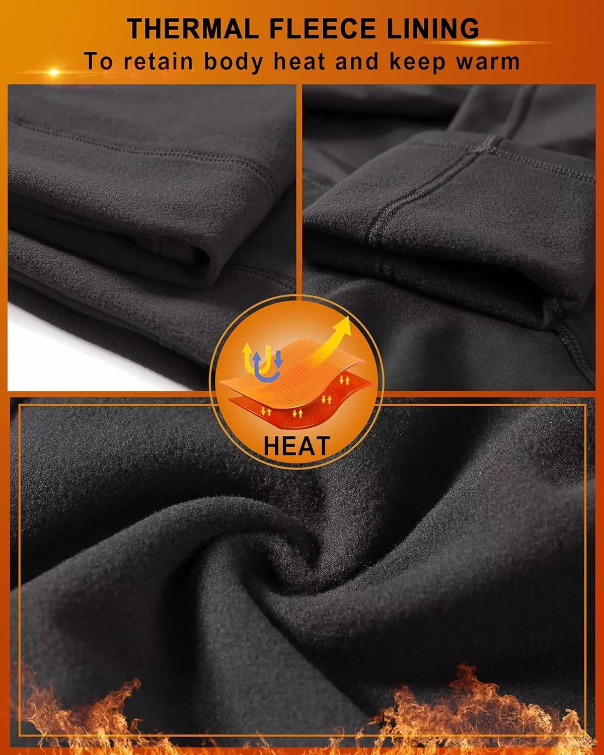 Women Soft Fleece Lined High Waisted Tights Thermal Warm Winter Yoga Pants